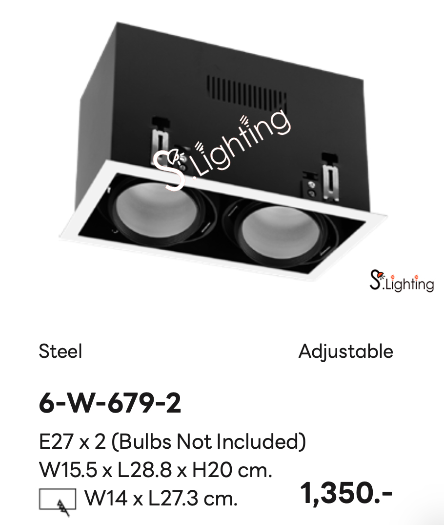 โคมไฟดาวไลท์ฝังฝ้า 6-W-679-2