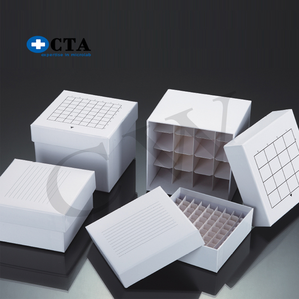Freezing Cardboard Storage Box 81 Well (9x9) Up to 3” tube(10ชิ้น/pkg) for tube 4-5ml
