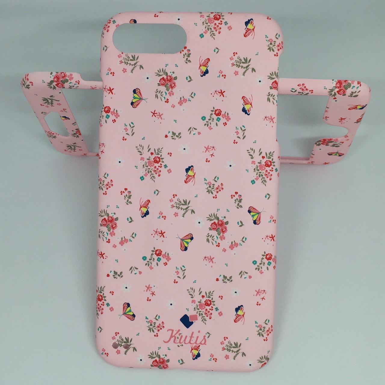 เคสคูทิส(Kutis)ไอโฟน7พลัส,8พลัส(ลายดอกไม้สีพื้นหลังสีชมพู)มาใหม่