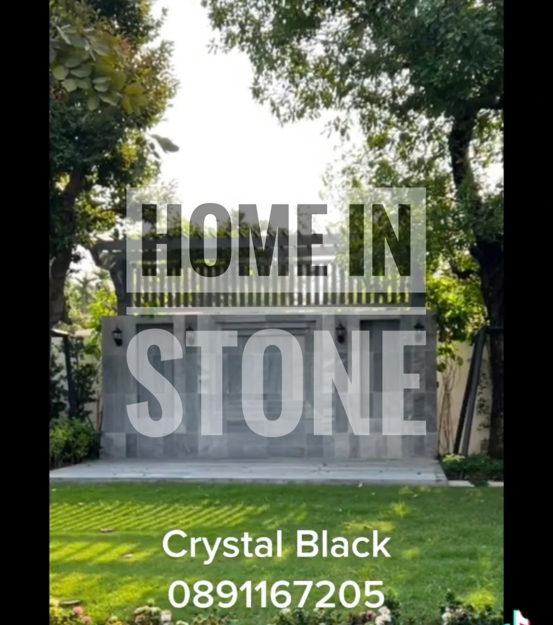 Crystal Black 30x60cm Stone for pool