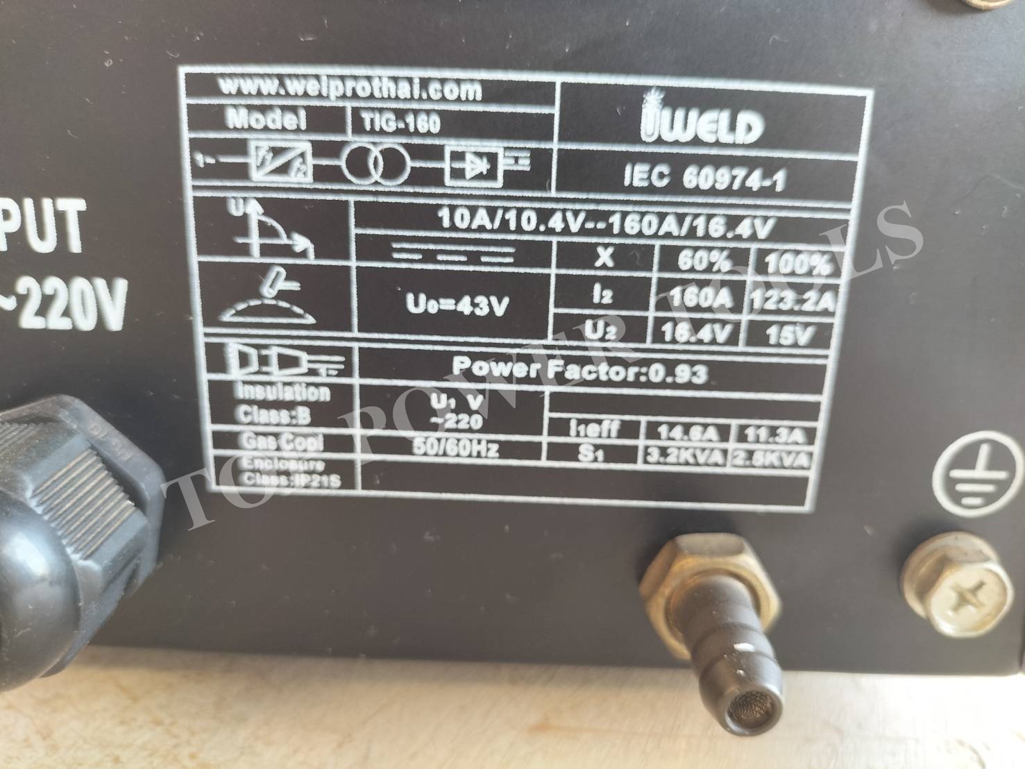 ตู้เชื่อมอาร์กอน TIG-160 I-WELD