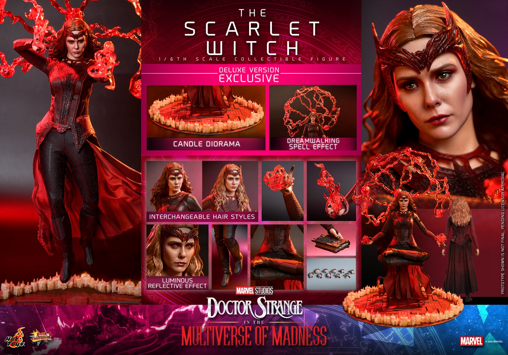 Hot Toys MMS653 1/6 Doctor Strange in the Multiverse of Madness - The Scarlet Witch (Deluxe Version)