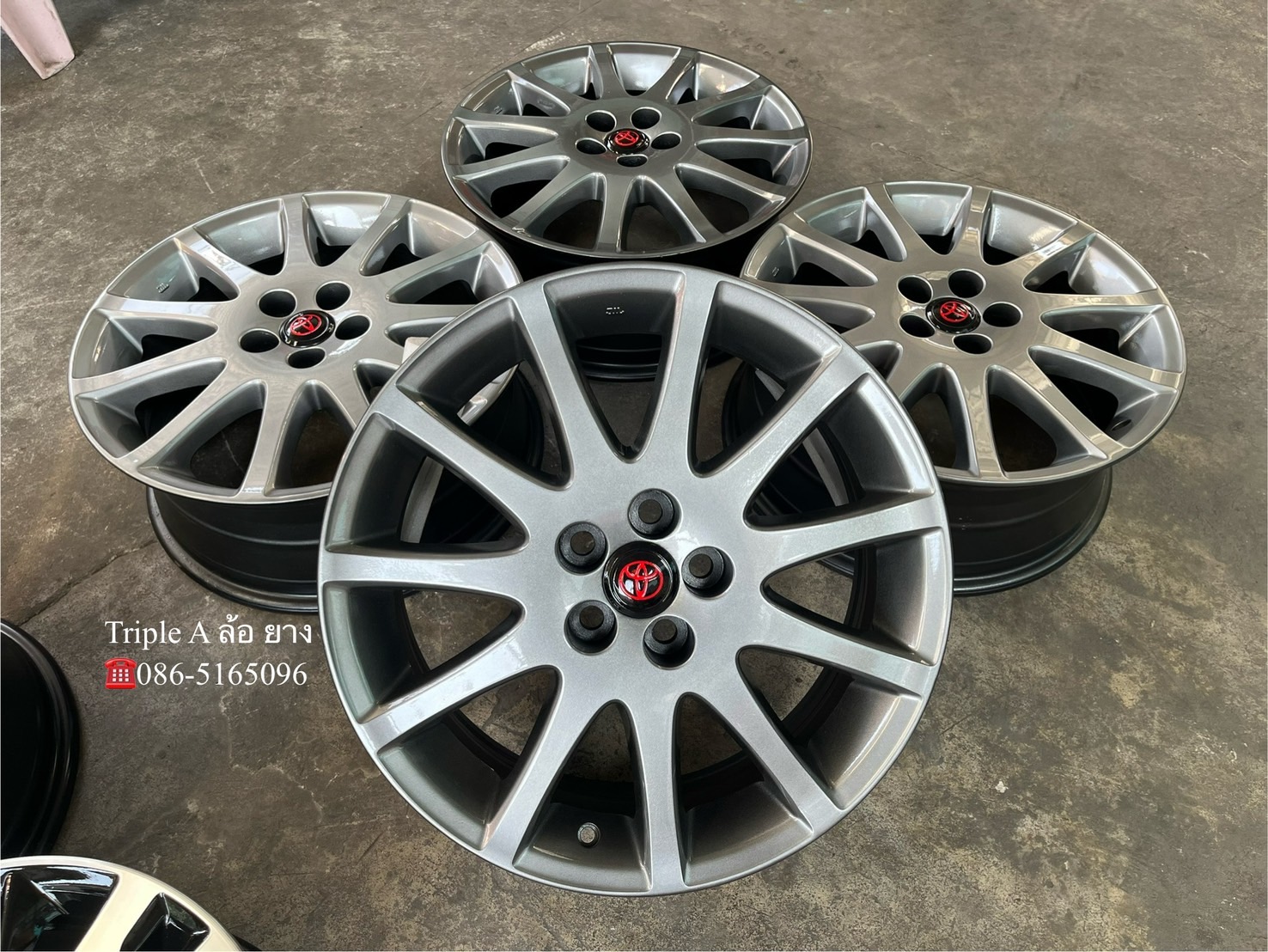 ✨ล้อแม็ก 5รู100✨Toyota Wish (11 ก้าน) ขอบ 17 สีไฮเปอร์💖สวยกริ๊บ💖