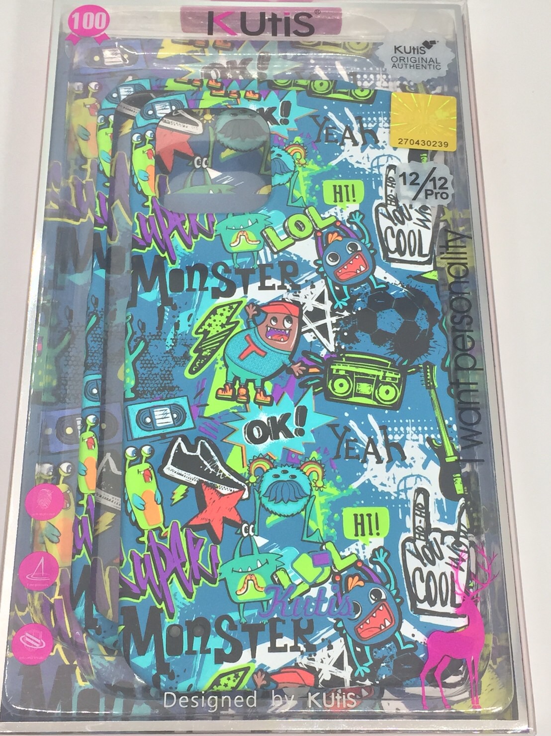 เคสคูทิส(Kutis)เคสไอโฟน12/12PRO(ลายMonster)มาใหม่ เคสประกบหน้า-หลัง เคสเรืองแสง เคสลายวินเทจ ร้านSuperhero Klongthom