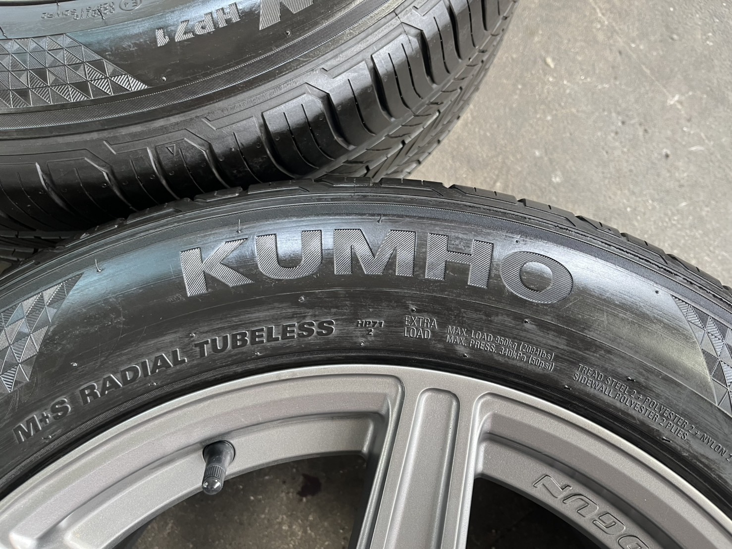 ✨ล้อแม็กแต่ง 5รู114✨SHOGUN ขอบ 17 สีเทา พร้อมยาง 245-55-17 KUMHO💥ปี 22💥