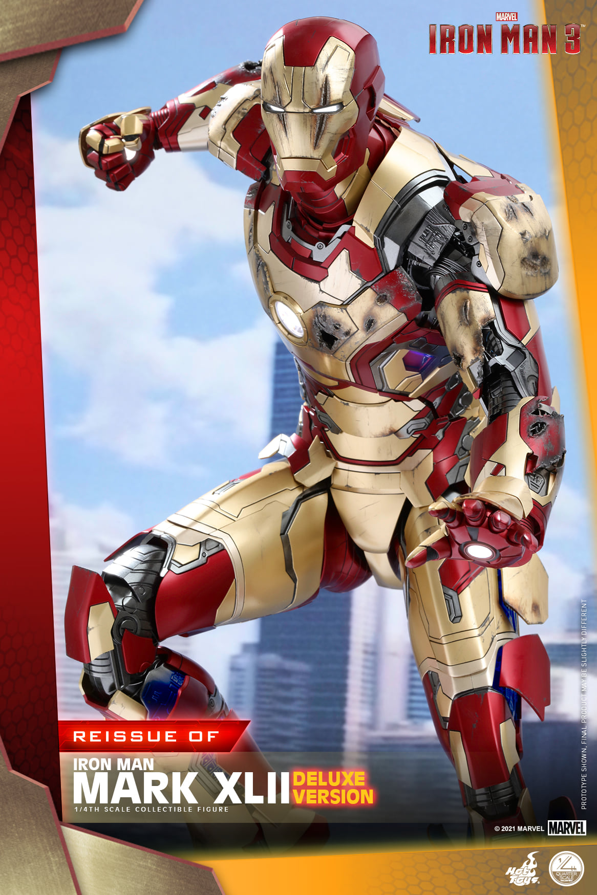 Hot Toys QS008 1/4 Iron Man 3 - Mark XLII (Deluxe Version) [Reissue]