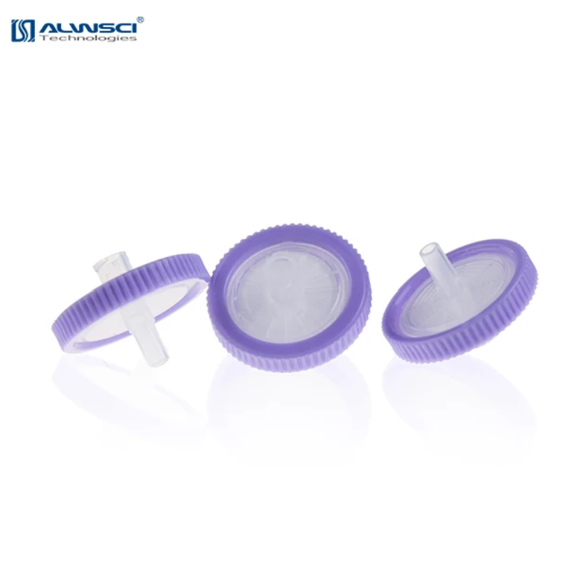 25mm PVDF Hydrophilic Syringe Filter 0.22um with Outer Ring(100ชิ้น/แพ็ค)