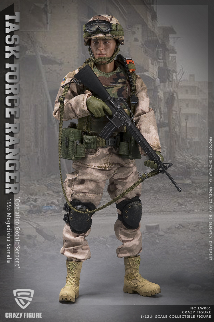 Crazy Figure LW001 1/12 Chalk Leader 75th Ranger - TASK FORCE RANGER “Operation Gothic Serpent” 1993 Mogadishu Somalia