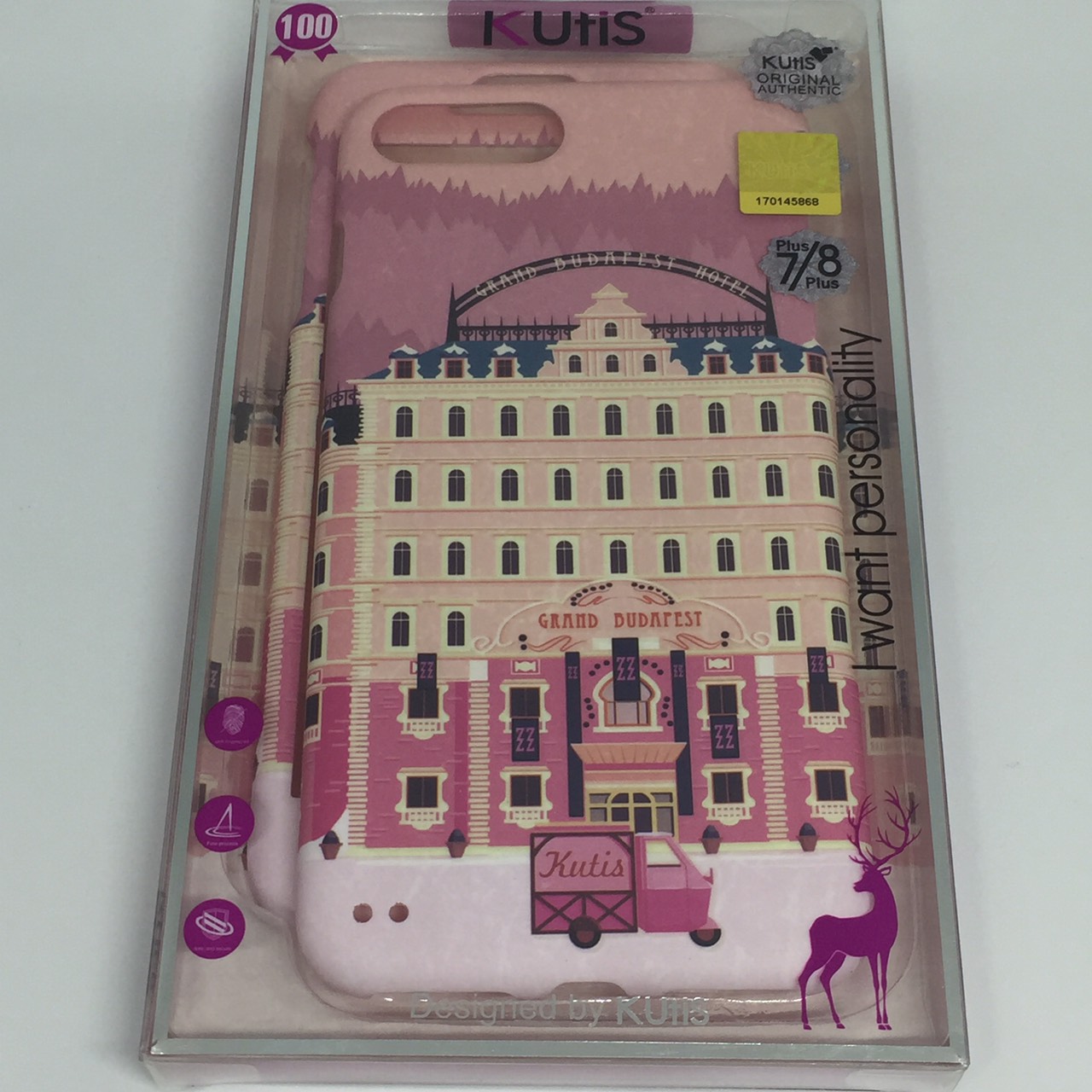 เคสคูทิส (Kutis) ไอโฟน7พลัส,8พลัส(ลายโรงแรมGrand Budapest)มาใหม่