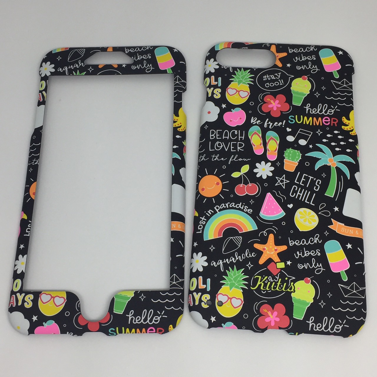 เคสคูทิส(Kutis)ไอโฟน7พลัส,8พลัส(ลายHello Summer)มาใหม่ เคสประกบหน้า-หลัง เคสเรืองแสง เคสลายวินเทจ ร้านSuperhero Klongthom
