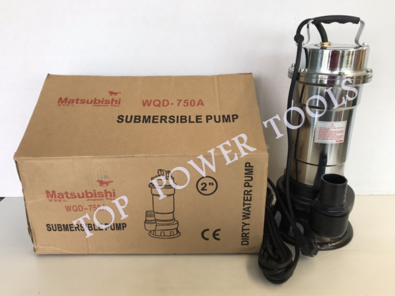 ปั๊มแช่ดูดโคลน 2" WQD-750A MATSUBISHI 750W.