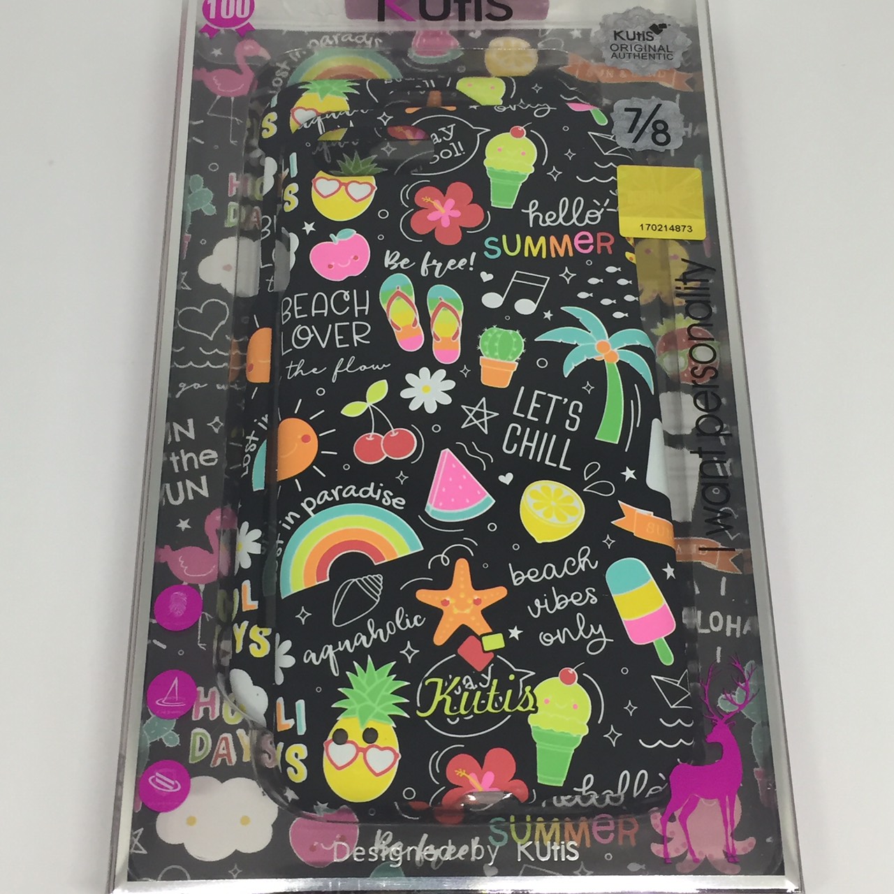 เคสคูทิส(Kutis) ไอโฟน7,8(ลายHello Summer)มาใหม่ เคสประกบหน้า-หลัง เคสเรืองแสง เคสลายวินเทจ ร้านSuperhero Klongthom