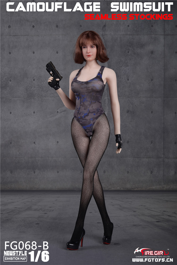 Fire Girl Toys 1/6 FG068 Camouflage swimsuit Seamless tights Suit