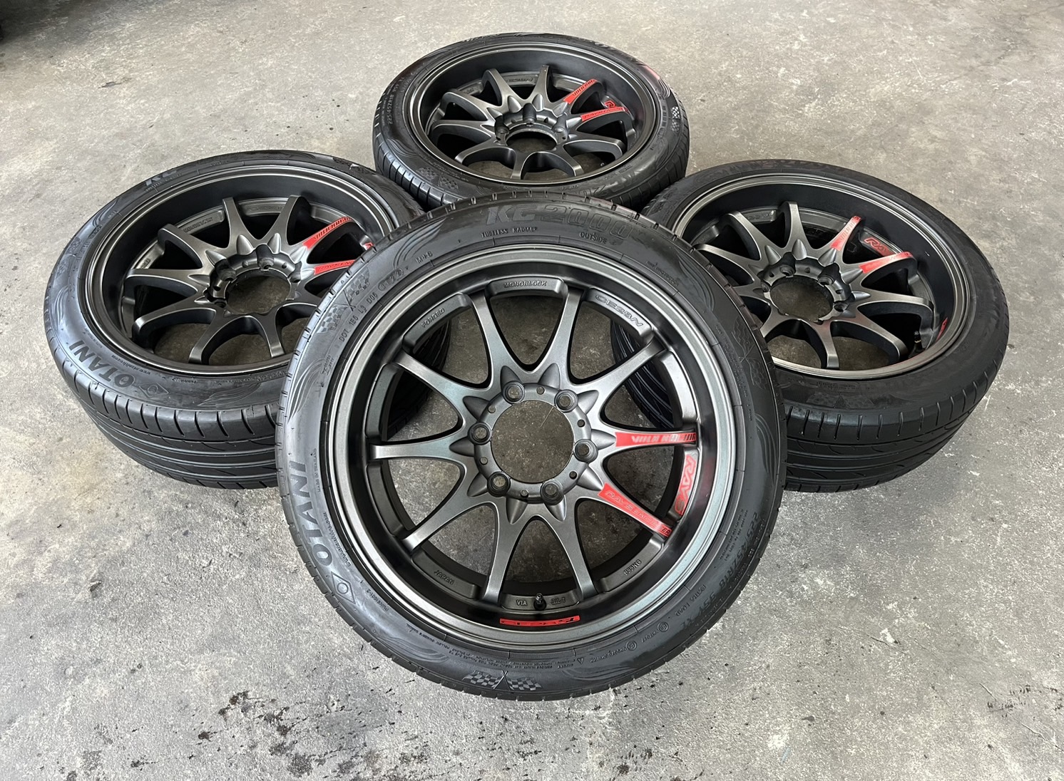 ✨ล้อแม็กแต่ง 6รู139✨CE28N (งาน TAM) ขอบ 18 สีเทา พร้อมยาง 225-45-18 OTANI💥ปี 22💥