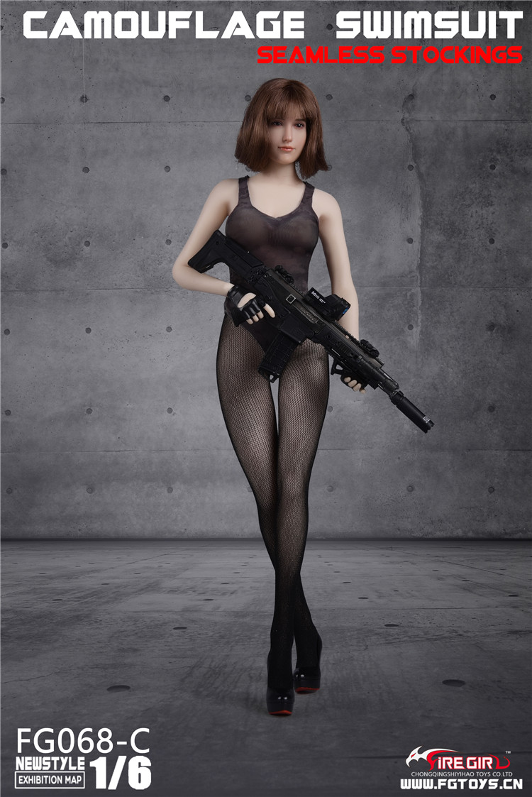 Fire Girl Toys 1/6 FG068 Camouflage swimsuit Seamless tights Suit