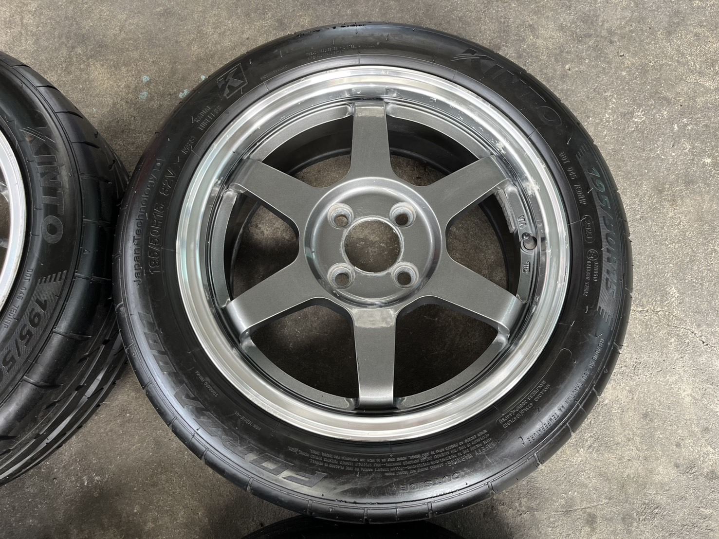 ✨ล้อแม็กพร้อมยาง✨4รู100✨SSW ขอบ 15 สีเทาขอบเงา