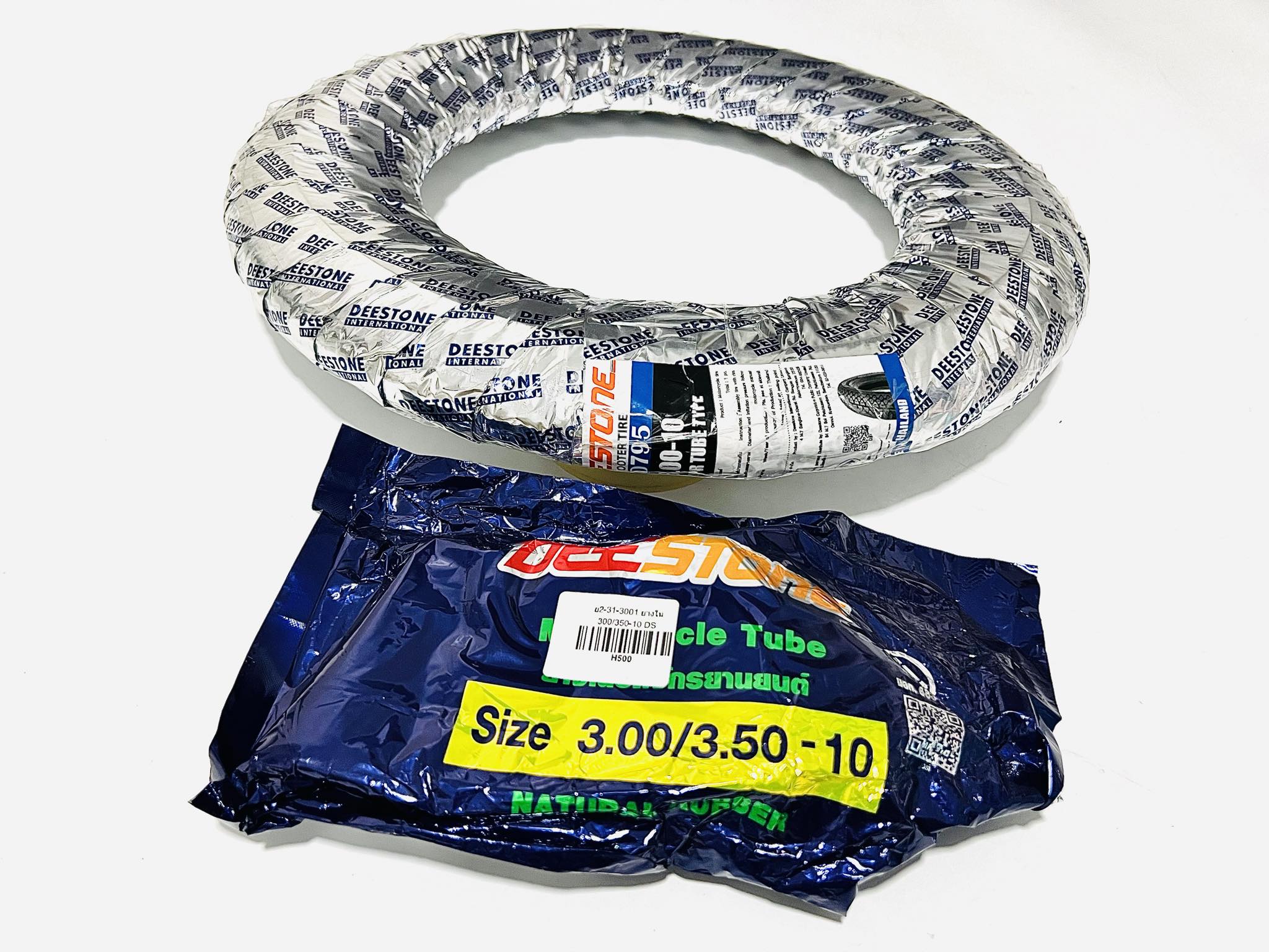 ยางนอก ชาลี 3.00ขอบ10+ยางใน 300-350 ขอบ 10C