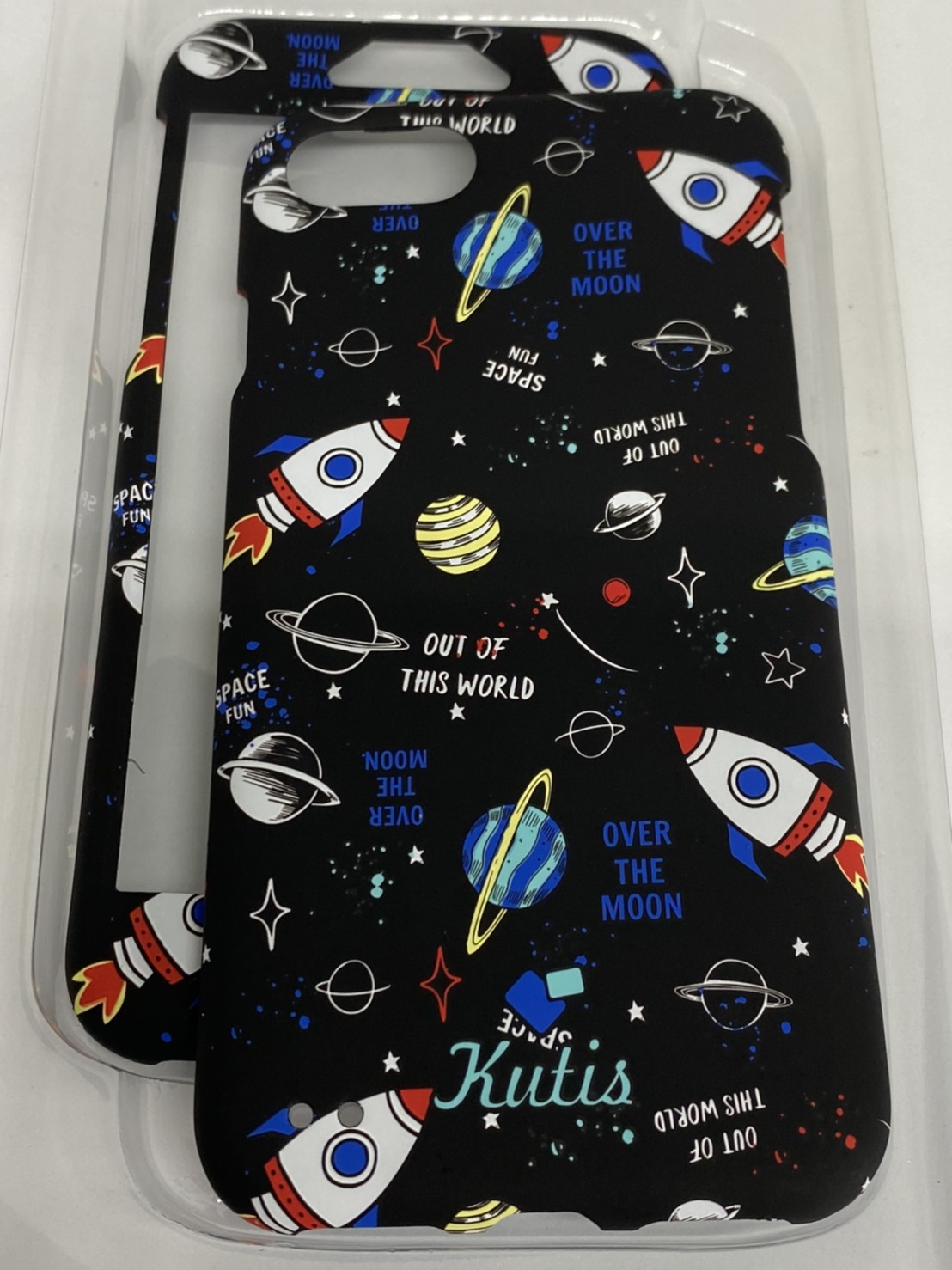 เคสคูทิส(Kutis)เคสไอโฟน7,8(ลายจรวดอวกาศ)มาใหม่ เคสประกบหน้า-หลัง เคสเรืองแสง เคสลายวินเทจ ร้านSuperhero Klongthom