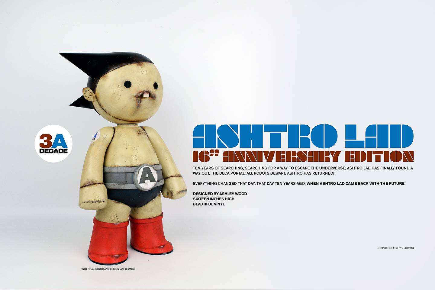 3A/threeA 3A18090 ASHTRO LAD 16" Vinyl Figure