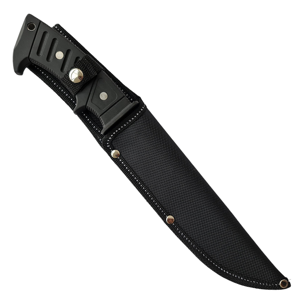 มีดใบตาย BUCK Knives Clip Point ขนาด 12.4 นิ้ว (31.5 ซม.) พร้อมซองไนล่อนร้อยเข็มขัดสำหรับเก็บมีด