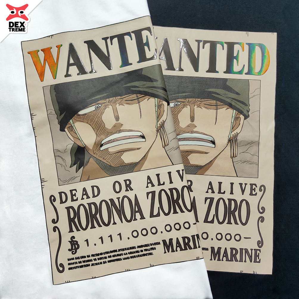 เสื้อวันพีซ One Piece Wanted Zoro