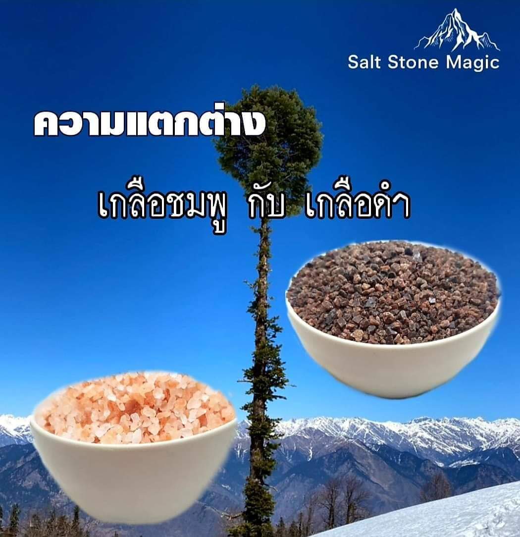เกลือหิมาลัย ดำ & ชมพู จากเทือกเขาสูง สรรคุณสูง เกลือ ชมพู หิมาลายัน หิมาลัย himalayan pink salt himalayan black salt