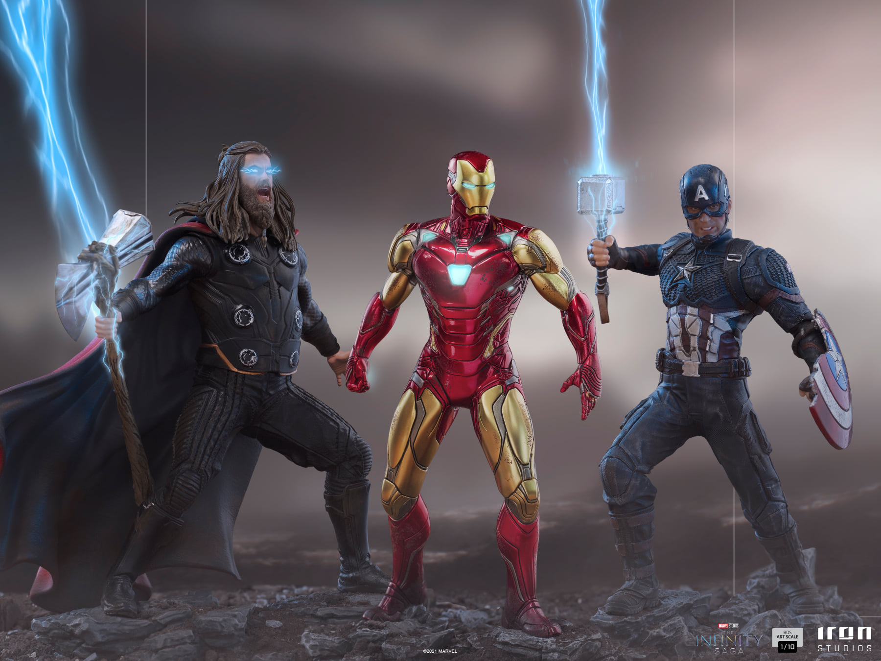 Iron Studios BDS Art Scale 1/10 The Infinity Saga - Ultimate Set (Iron Man, Thor & Captain America)