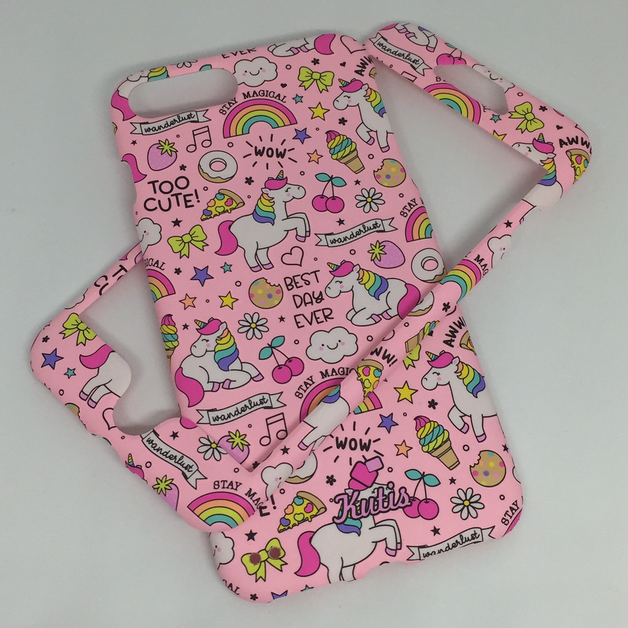 เคสคูทิส(Kutis)ไอโฟน7พลัส,8พลัส(ลายยูนิคอร์นอวบ)มาใหม่ เคสประกบหน้า-หลัง เคสเรืองแสง เคสลายวินเทจ ร้านSuperhero Klongthom