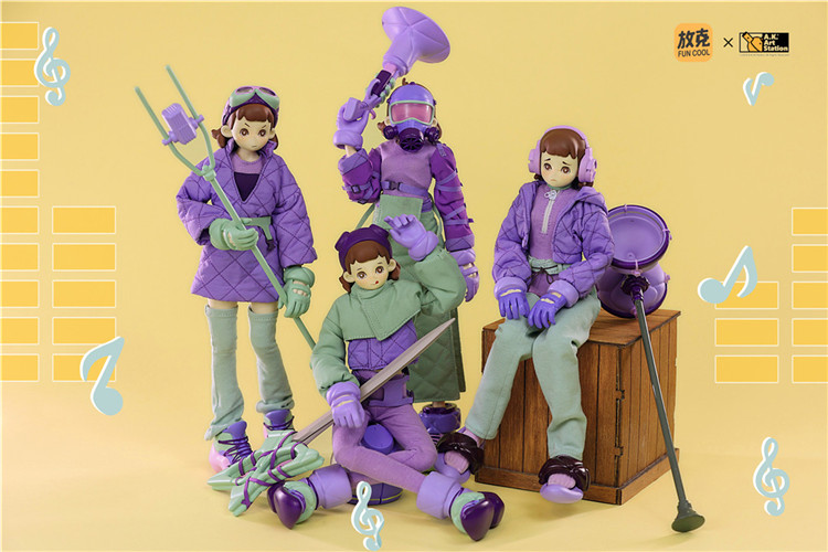 AK Studio x Funk Park M.S-01 M.S-02 M.S-03 M.S-04 1/6 "Room 7 Band" Series