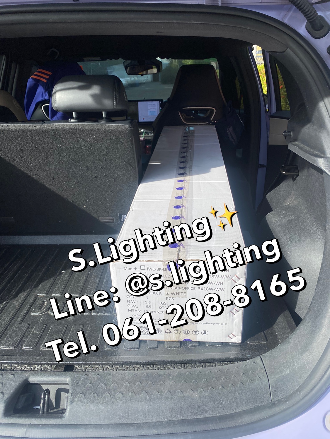 โคมไฟแขวนสลิงเพดาน Linear Office LED 3x18w แสงขาว (เปลี่ยนหลอดได้)