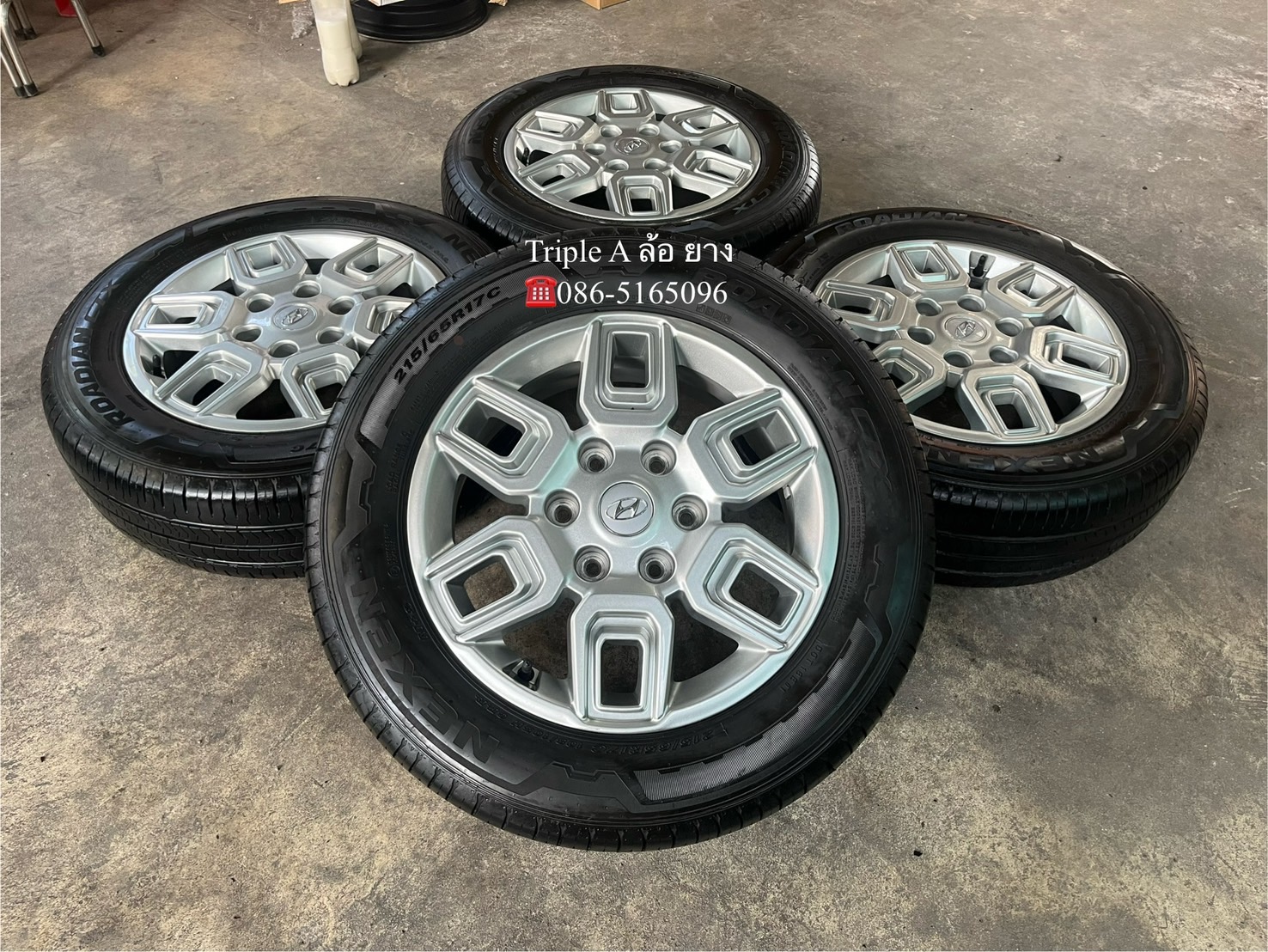 🌟ปี 23🌟✨ล้อแม็ก✨ฮุนได Hyundai H1 ขอบ 17 พร้อมยาง 215-65-17 NEXEN💖สวยกริ๊บ💖