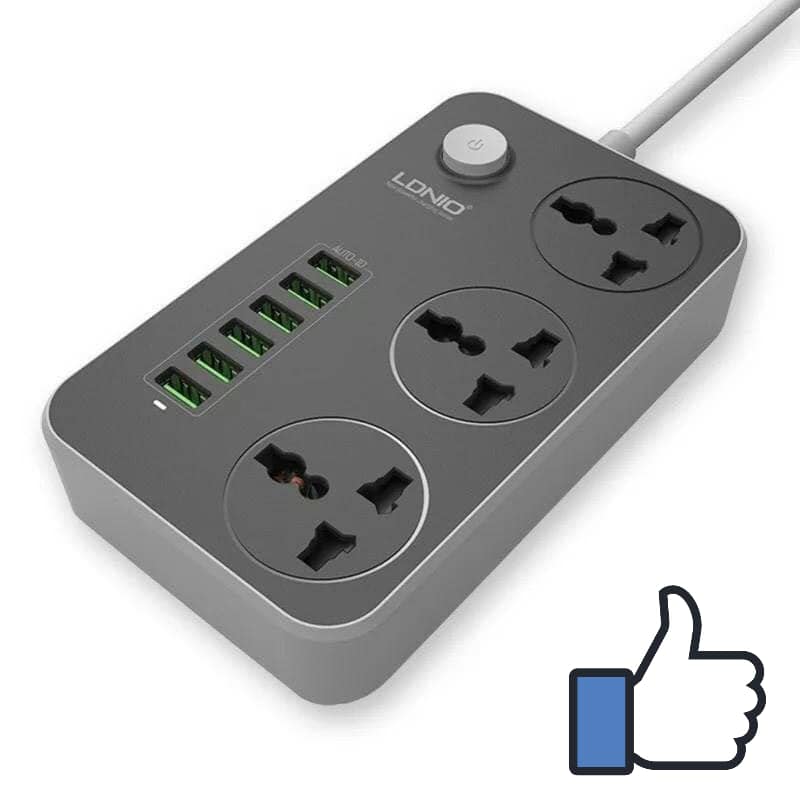 ปลั๊กไฟ LDNIO SC3604 มาพร้อม USB 6 ช่อง
