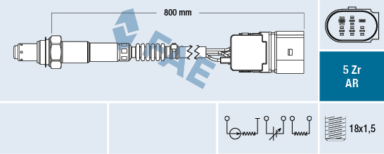 ออกซิเจนเซนเซอร์ VW T5/3.2,V6 (1K0998262H)