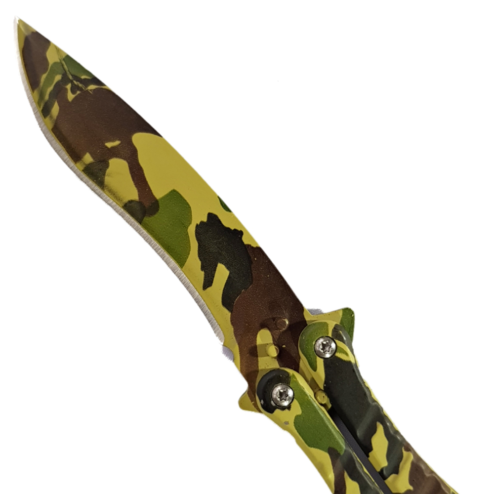 Balisong มีดบาลีซอง มีดควง มีดพับ มีดบัตเตอร์ฟลาย CS GO Counter-Strike (ลายพรางทหาร) พร้อมซองไนล่อนสำหรับเก็บมีด