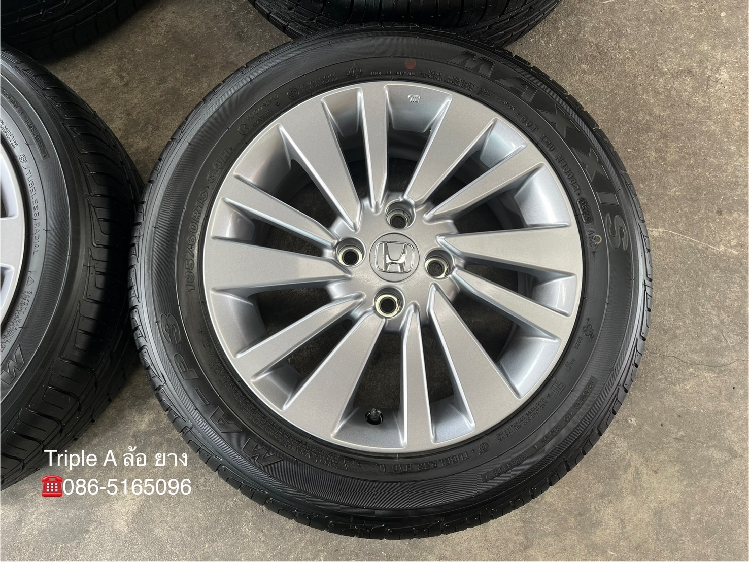 💥ปี 25💥✨ล้อแม็กป้ายแดง✨Honda City รุ่นใหม่ล่าสุด ขอบ 15 พร้อมยางใหม่ป้ายแดง 185-60-15 Maxxis💖