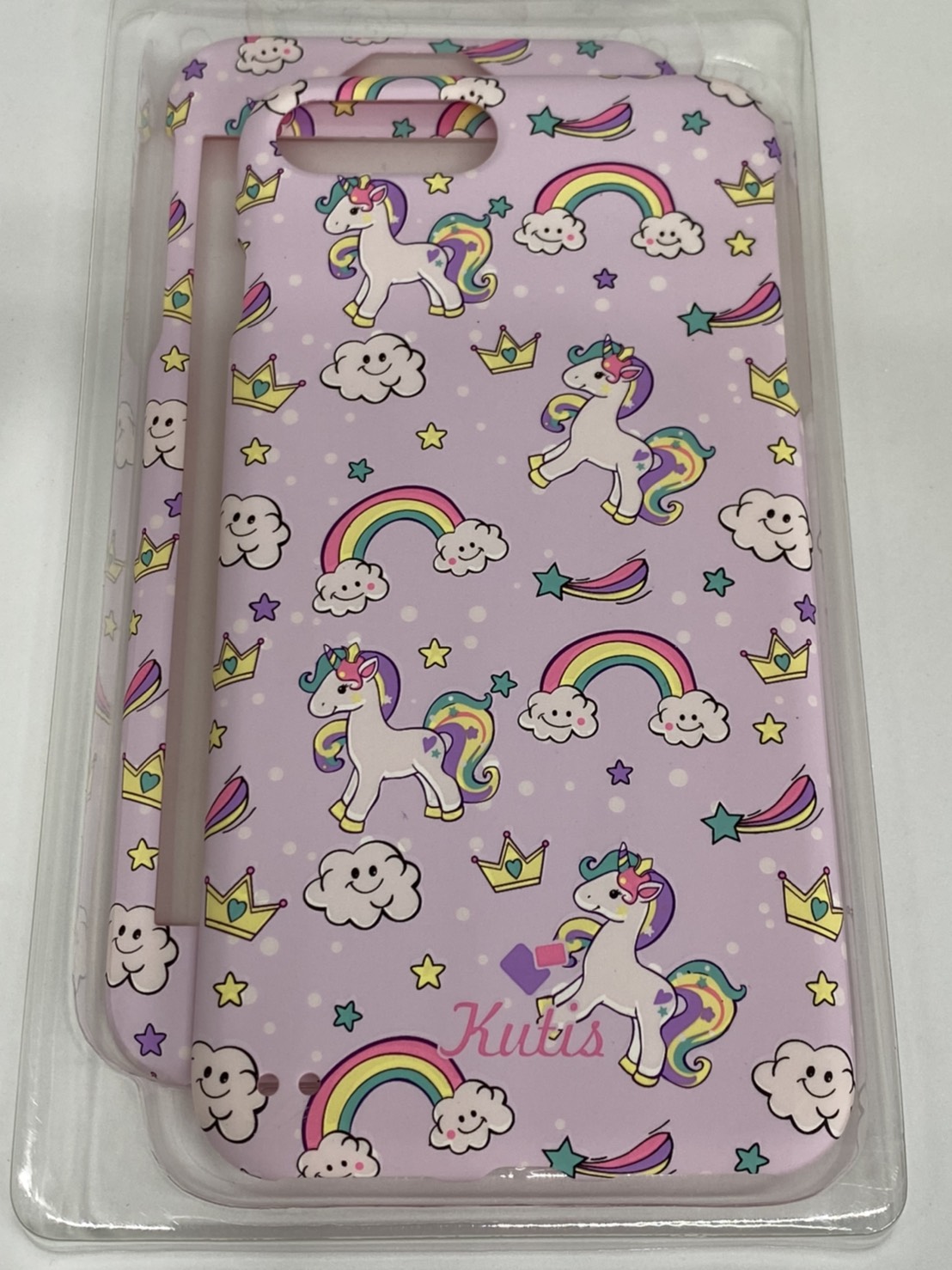 เคสคูทิส(Kutis)เคสไอโฟน7พลัส,8พลัส(ลายม้าโพนี่สีม่วงอ่อน)มาใหม่ เคสประกบหน้า-หลัง เคสเรืองแสง เคสลายวินเทจ ร้านSuperhero Klongthom