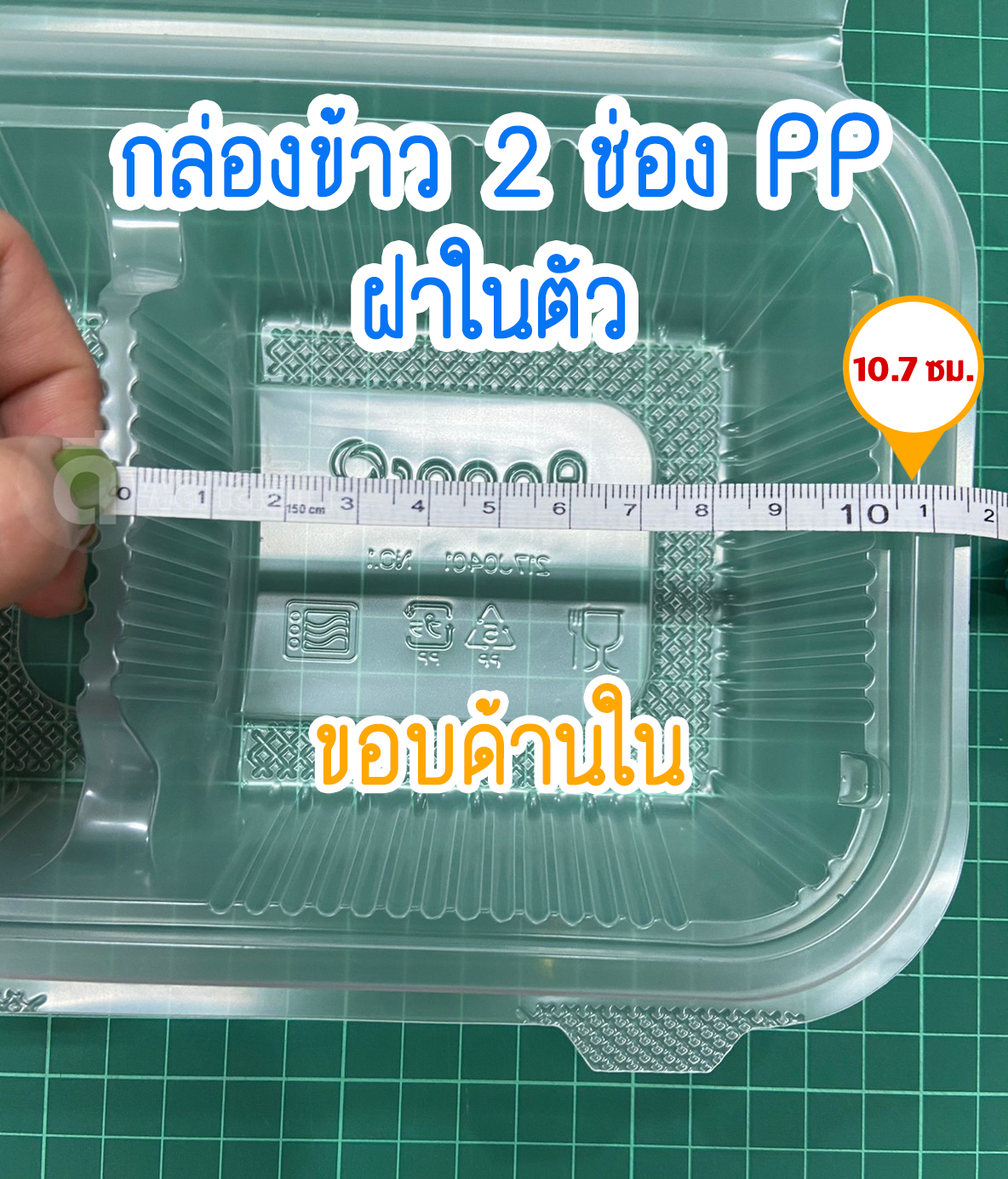 กล่องข้าว PP ฝาติด