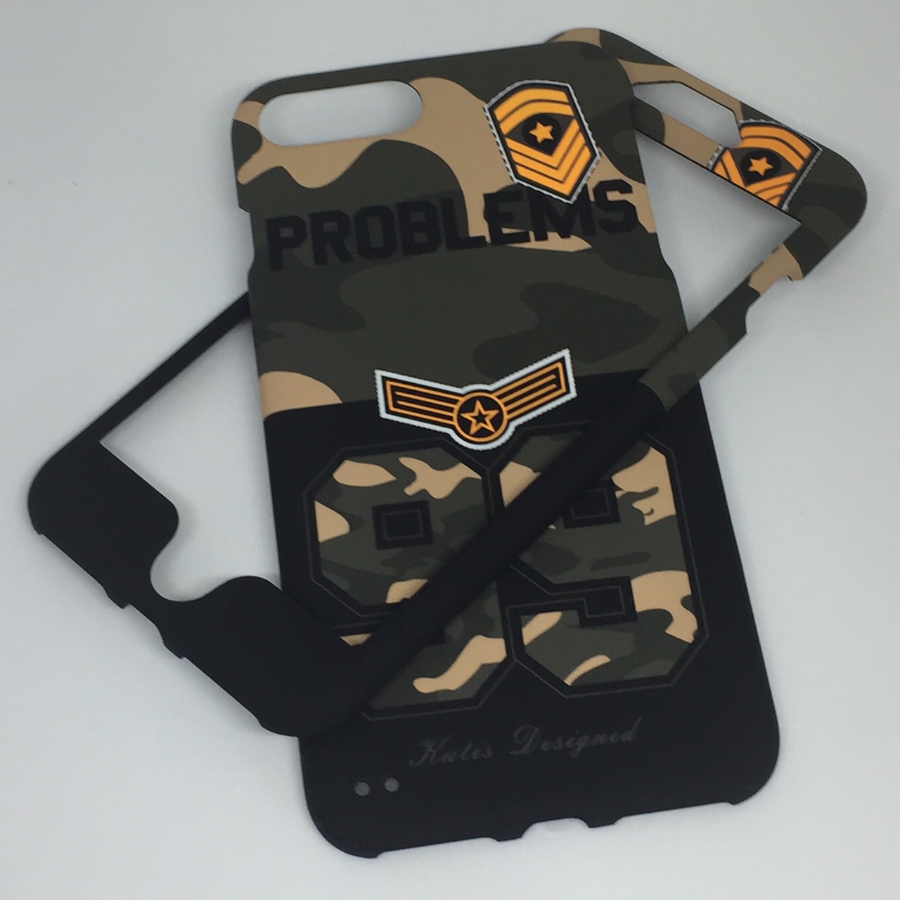 เคสคูทิส(Kutis)ไอโฟน7พลัส,8พลัส(ลายพรางทหาร)มาใหม่ เคสประกบหน้า-หลัง เคสเรืองแสง เคสลายวินเทจ