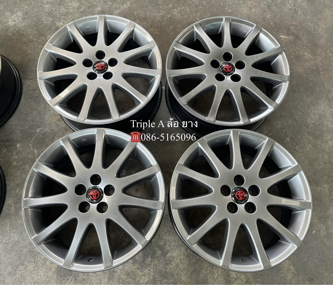 ✨ล้อแม็ก 5รู100✨Toyota Wish (11 ก้าน) ขอบ 17 สีไฮเปอร์💖สวยกริ๊บ💖