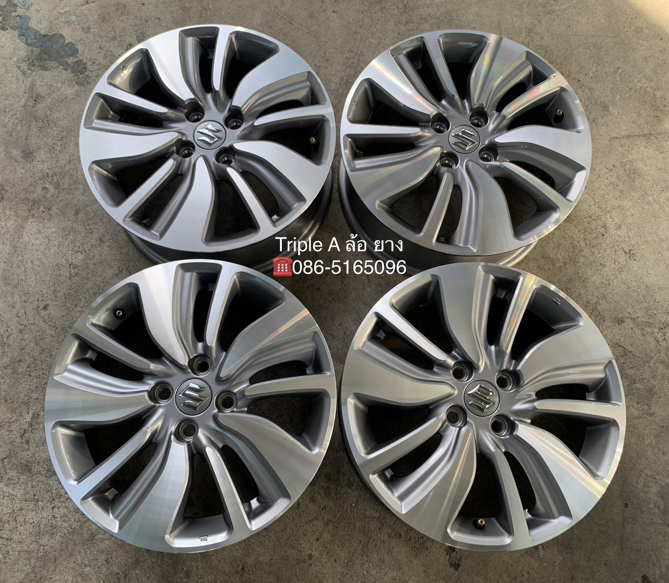 ✨ล้อแม็กป้ายแดง✨Suzuki Swift รุ่นใหม่ล่าสุด ขอบ 16 เทาหน้าเงา💖สวยกริ๊บ💖