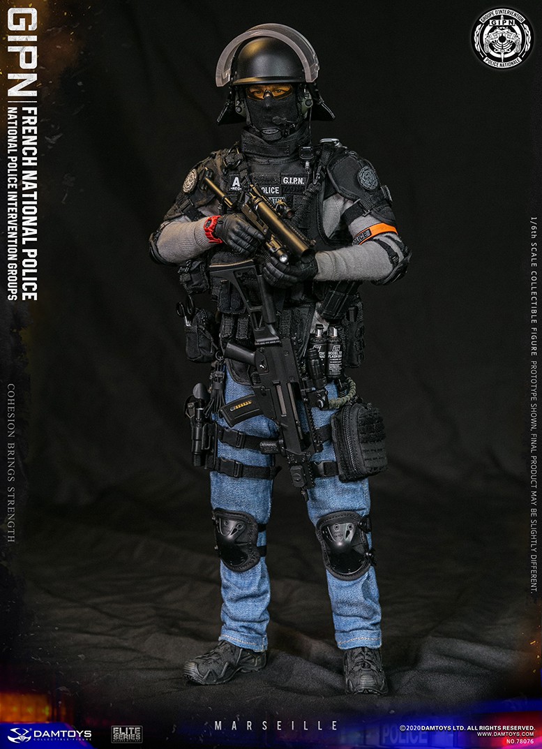 DAMTOYS 78076 1/6 FRENCH NATIONAL POLICE: NATIONAL POLICE INTERVENTION GROUPS - GIPN