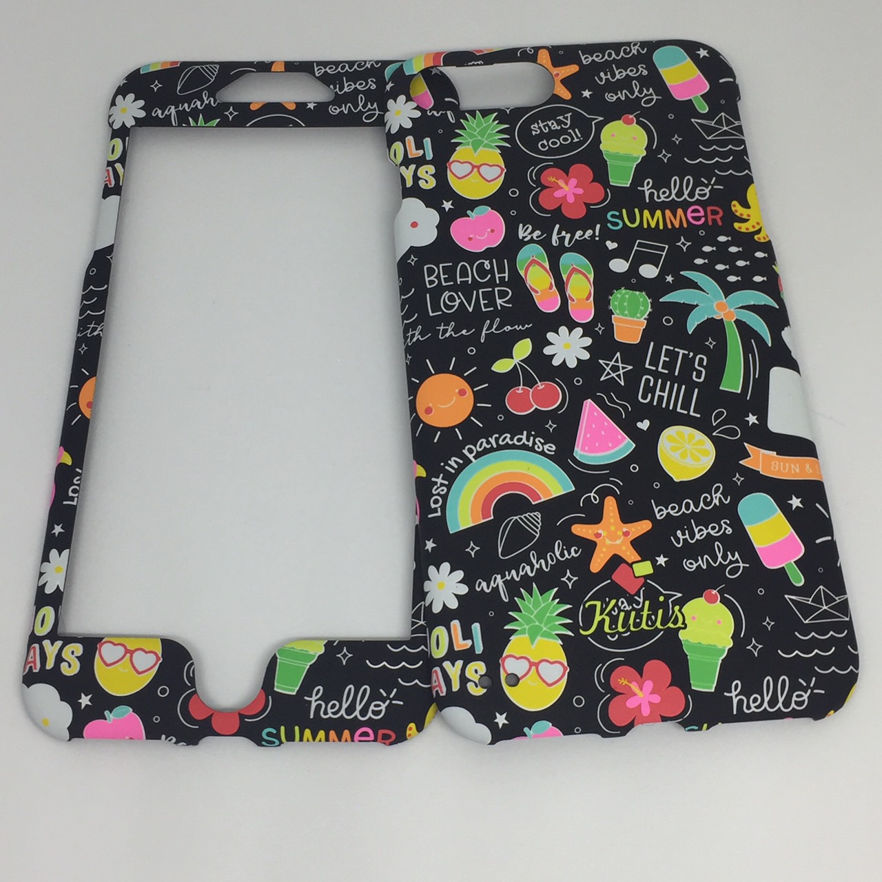 เคสคูทิส(Kutis)ไอโฟน7พลัส,8พลัส(ลายHello Summer)มาใหม่ เคสประกบหน้า-หลัง เคสเรืองแสง เคสลายวินเทจ ร้านSuperhero Klongthom