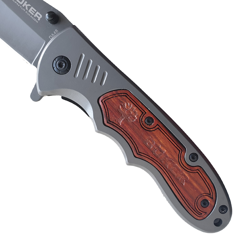 มีดพับ มีดพก BOKER DA48 ขนาด 8 นิ้ว (20.3 ซม.) ด้ามเข้าประกับไม้