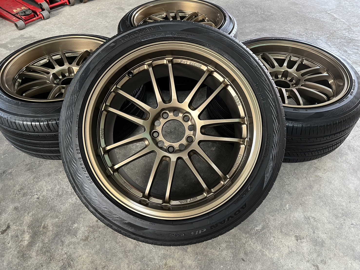 ✨ล้อแม็ก 5รู114✨RE30 ขอบ 18 พร้อมยาง 245-45-18 Yokohama(JAPAN🇯🇵) ปี 19