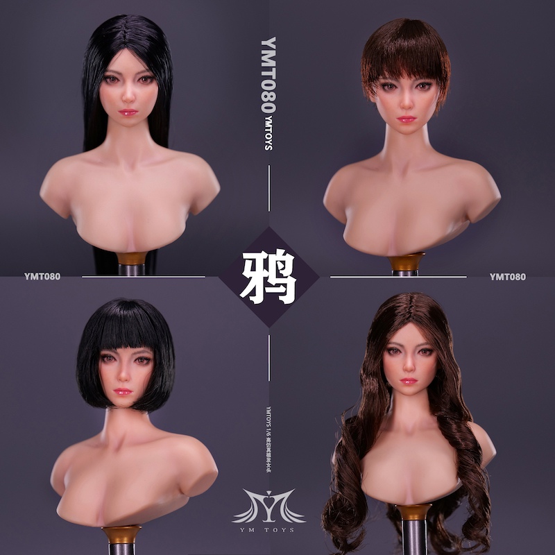 YMTOYS YMT080 1/6 Asian Female Headsculpt Crow