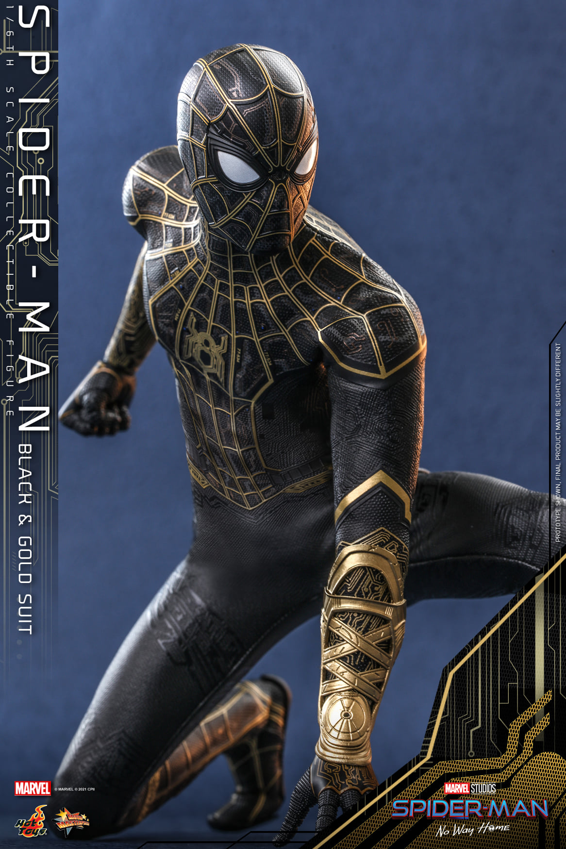 Hot Toys MMS604 1/6 Spider-Man: No Way Home - Spider-Man (Black & Gold Suit)