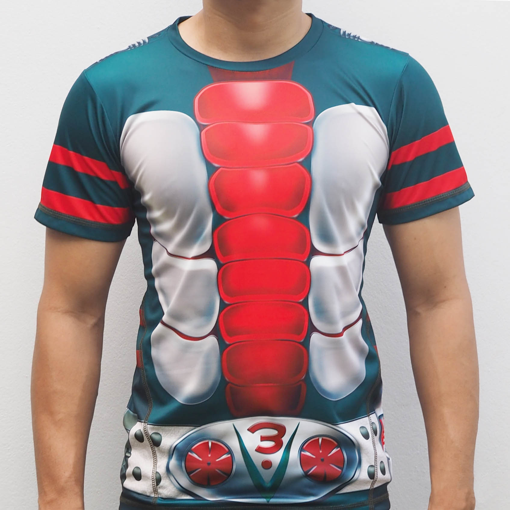 เสื้อมาสค์ไรเดอร์ ไอ้มดแดง V3 (เนื้อผ้ากีฬา) (tee-rider run v3)