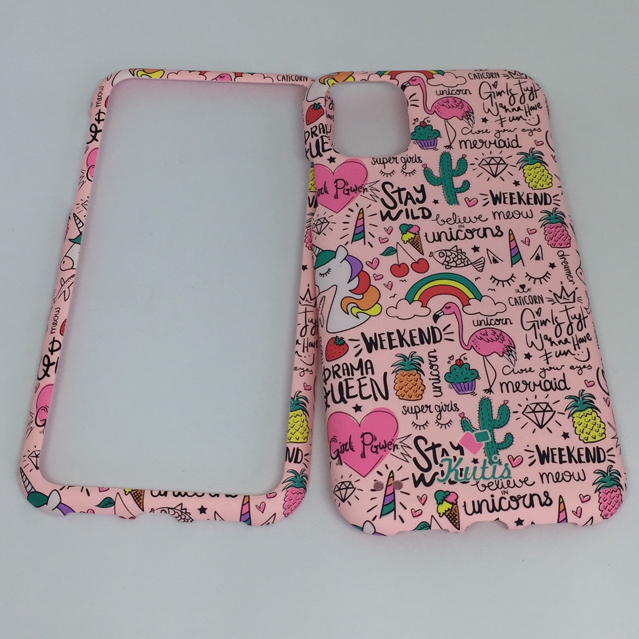 เคสคูทิสKutisไอโฟน11G(ลายฟลามิงโก้ผอม)มาใหม่ เคสประกบหน้า-หลัง เคสเรืองแสง เคสลายวินเทจ ร้านSuperhero KLongthom