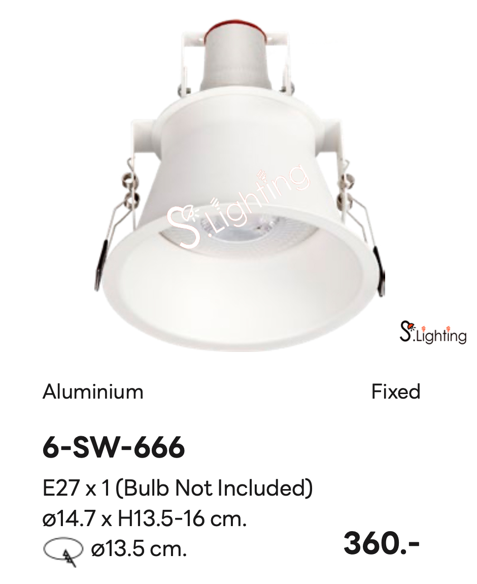 โคมไฟดาวไลท์ฝังฝ้า 6-SW-666