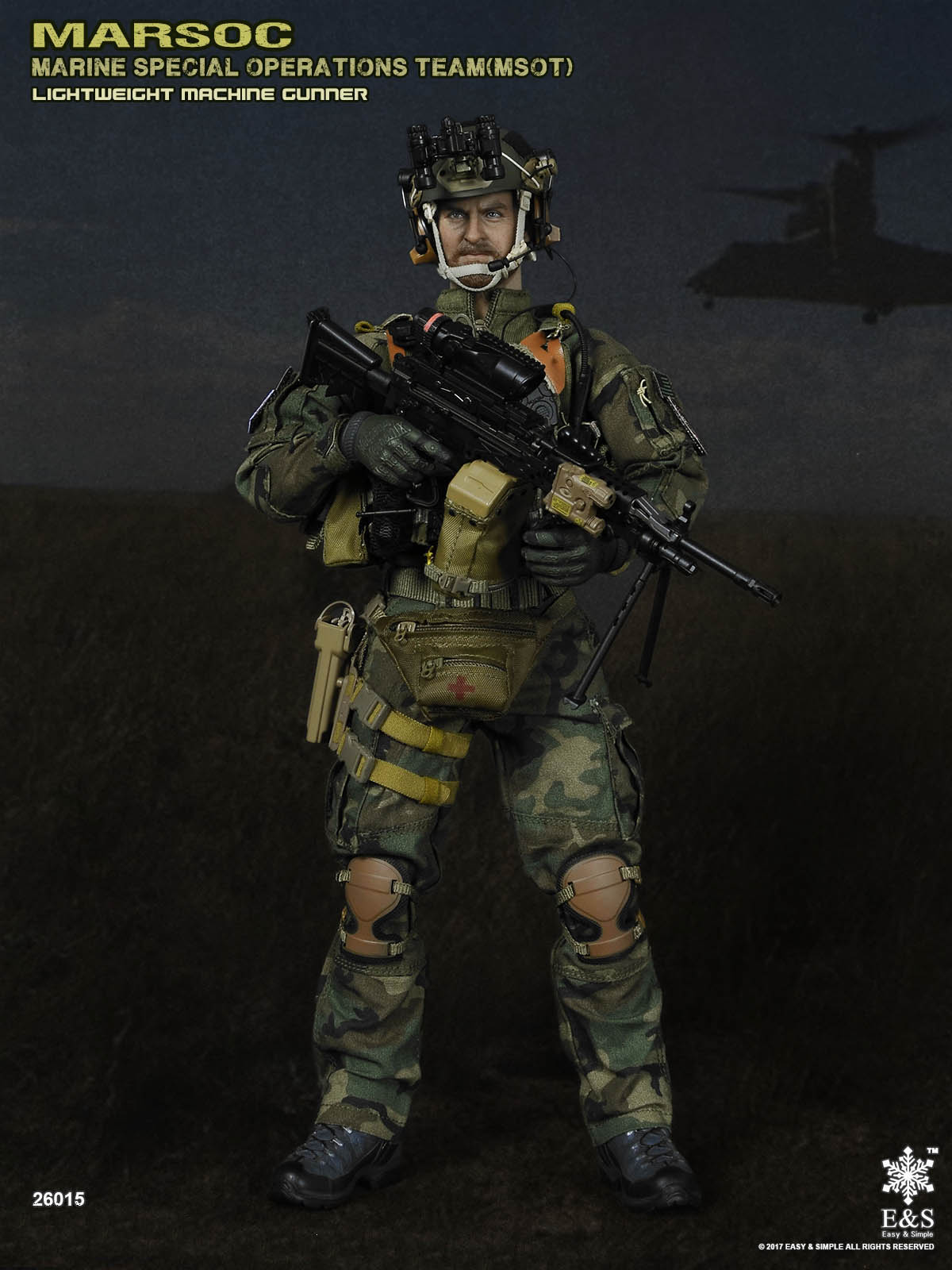 Easy&Simple 26015 MARSOC MSOT Lightweight Machine Gunner